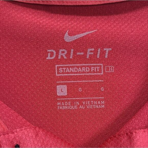 Nike Men's DRI-FIT Red Polo Shirt Size Large - Picture 3 of 5